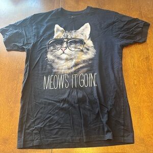 Black Matter Cool Cat Graphic Tee - “Meow’s it goin’”